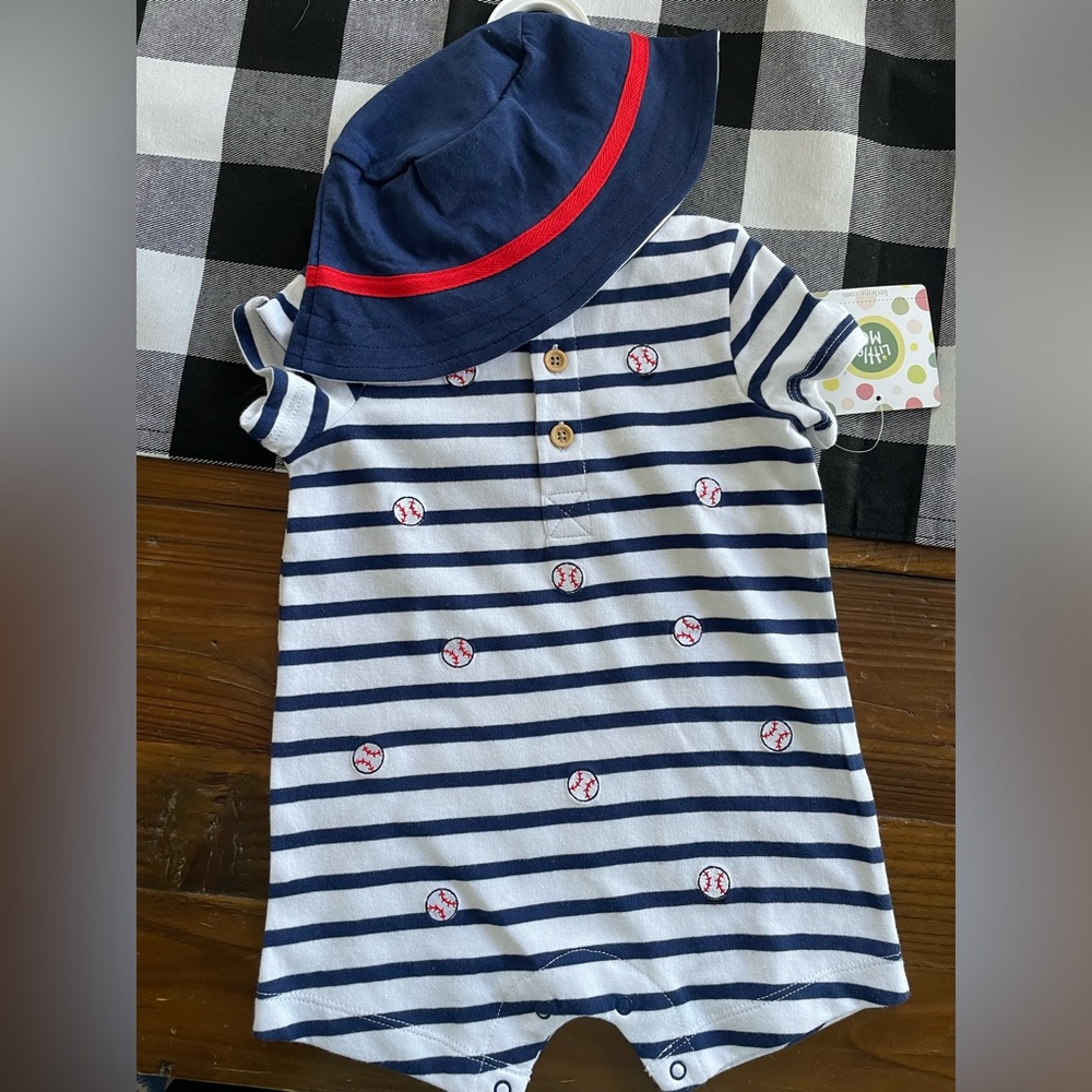 baby baseball romper